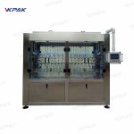 Màquina de farciment de desbordament d'ampolles de vidre líquid lineal automàtic