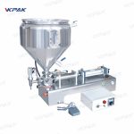 Màquina d'ompliment de crema de salsa gruixuda pneumàtica semiautomàtica amb mescla