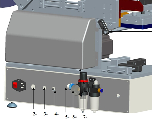 Màquina etiquetadora de bosses de plàstic semiautomàtica per a superfície plana