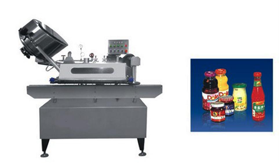 Button-controlled system glass Jar twist off Steam Capper equipment vacuum capping machine for sauce màquina de tapa al buit controlada per botó twist off.jpg