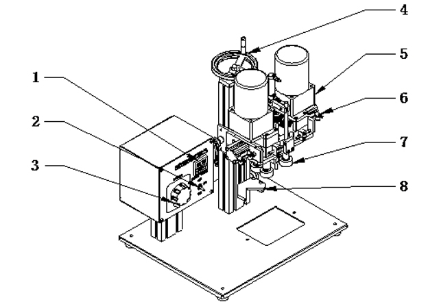 illustration of screw capping machine desktop màquina de tapatge de cargol d'escriptori.jpg