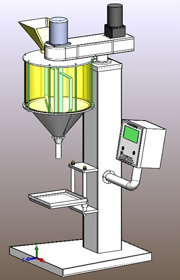CAD illustration of powder filling machine dibuix il·lustració per a filler.jpg